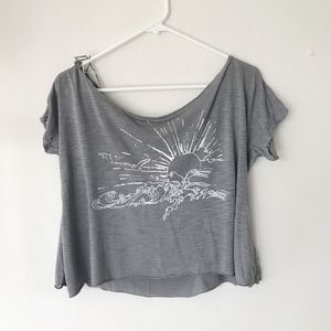 AEO Distressed Graphic Tee